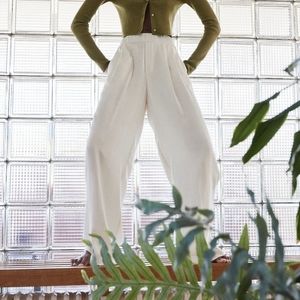 Zara wide leg pants trf ecru